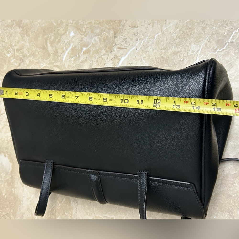 Prada Black Leather Shoulder Bag with Gold-Tone Clasp - Picture 6 of 15
